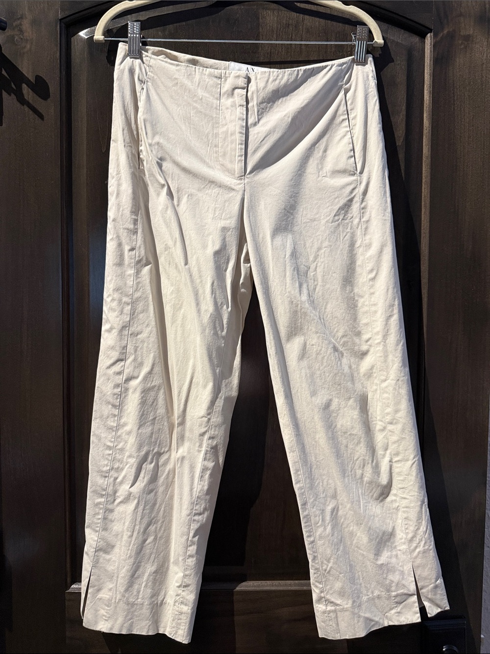 Armani Exchange Women's Cream Straight-Leg Capris